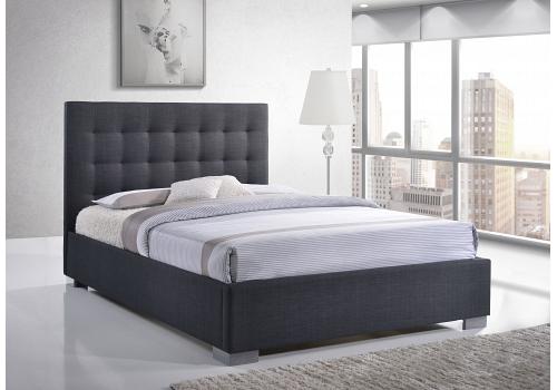 4ft6 Double Nevada Grey Fabric Upholstered Bed Frame 1
